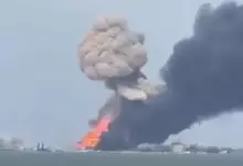 Photo of В порту «Кавказ» после удара ВСУ затонул железнодорожный паром